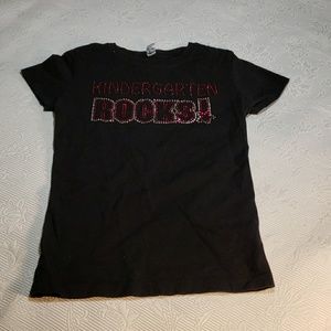 RINDERGARTEN ROCKS...CHILDRENS Black T shirt
